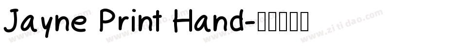 Jayne Print Hand字体转换
